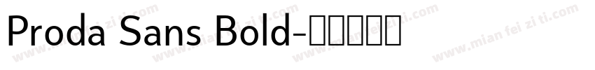 Proda Sans Bold字体转换
